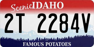 ID license plate 2T2284V