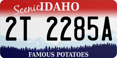 ID license plate 2T2285A