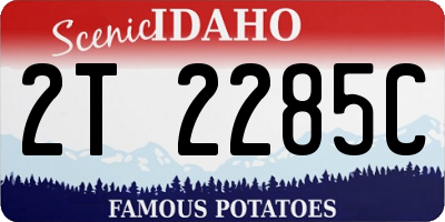 ID license plate 2T2285C