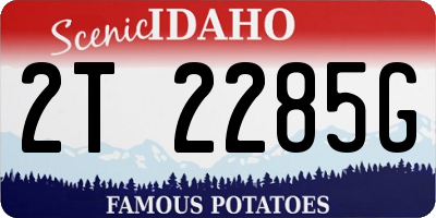 ID license plate 2T2285G
