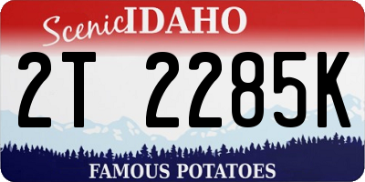 ID license plate 2T2285K