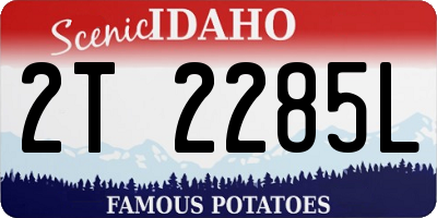 ID license plate 2T2285L
