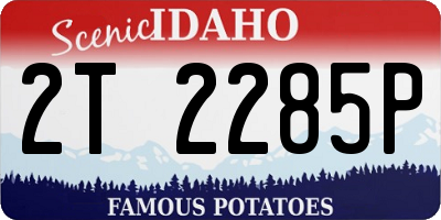 ID license plate 2T2285P