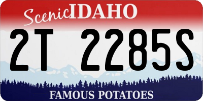 ID license plate 2T2285S