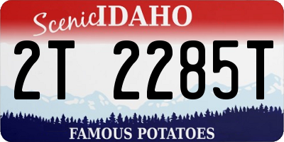 ID license plate 2T2285T