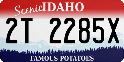 ID license plate 2T2285X
