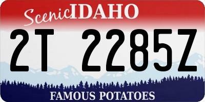 ID license plate 2T2285Z
