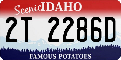 ID license plate 2T2286D