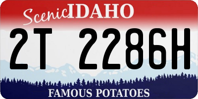 ID license plate 2T2286H