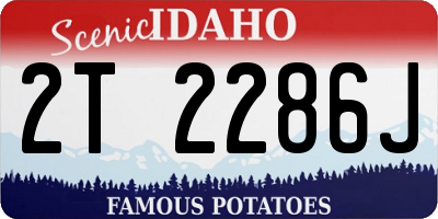 ID license plate 2T2286J
