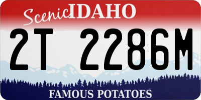 ID license plate 2T2286M