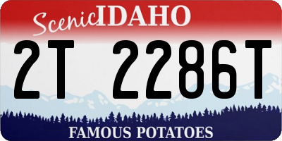 ID license plate 2T2286T