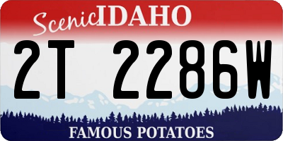 ID license plate 2T2286W