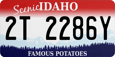 ID license plate 2T2286Y