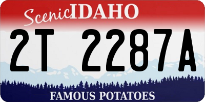 ID license plate 2T2287A