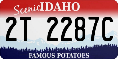 ID license plate 2T2287C