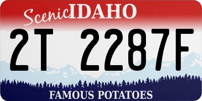 ID license plate 2T2287F