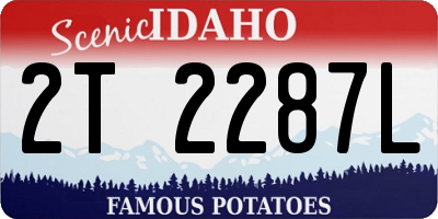 ID license plate 2T2287L