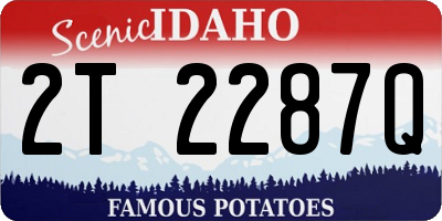 ID license plate 2T2287Q