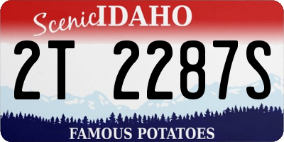 ID license plate 2T2287S