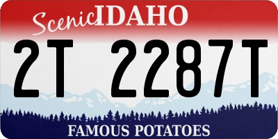 ID license plate 2T2287T