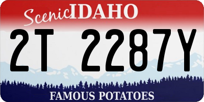 ID license plate 2T2287Y