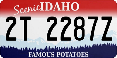 ID license plate 2T2287Z