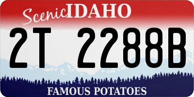 ID license plate 2T2288B