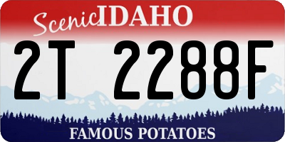 ID license plate 2T2288F