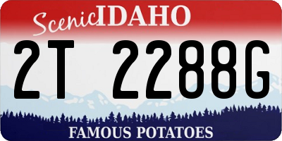 ID license plate 2T2288G