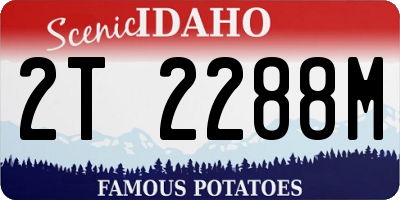 ID license plate 2T2288M