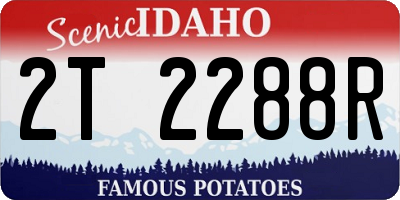 ID license plate 2T2288R
