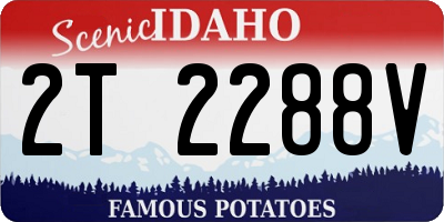 ID license plate 2T2288V