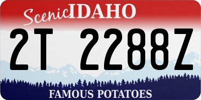 ID license plate 2T2288Z