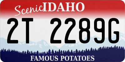 ID license plate 2T2289G