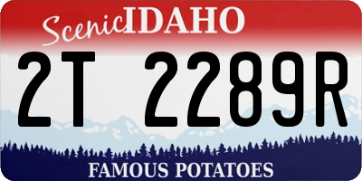 ID license plate 2T2289R