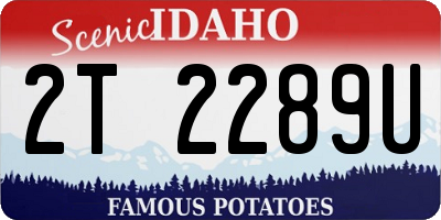 ID license plate 2T2289U