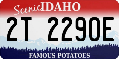 ID license plate 2T2290E