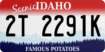 ID license plate 2T2291K