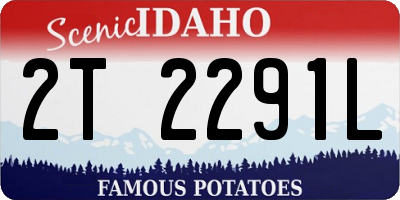 ID license plate 2T2291L