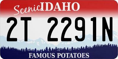 ID license plate 2T2291N