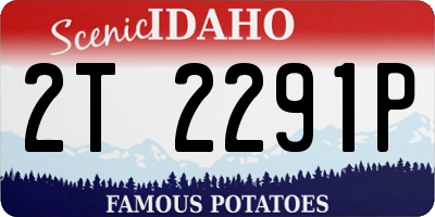 ID license plate 2T2291P