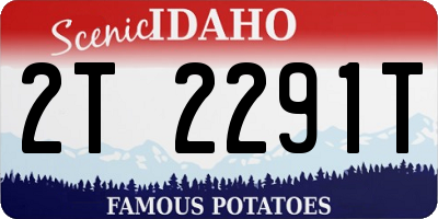 ID license plate 2T2291T