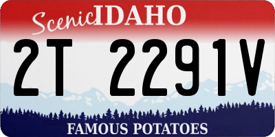 ID license plate 2T2291V