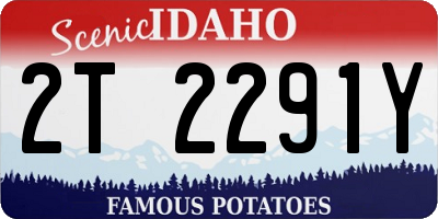 ID license plate 2T2291Y