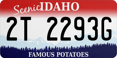 ID license plate 2T2293G