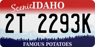 ID license plate 2T2293K