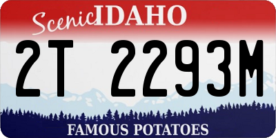 ID license plate 2T2293M