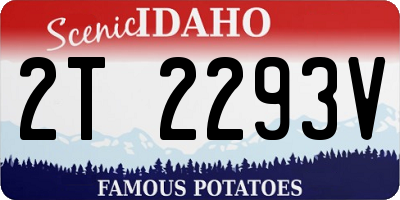 ID license plate 2T2293V