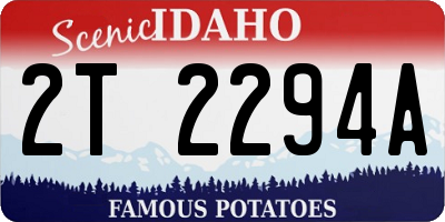 ID license plate 2T2294A